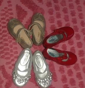 3 Toddler Children Party Shoes.